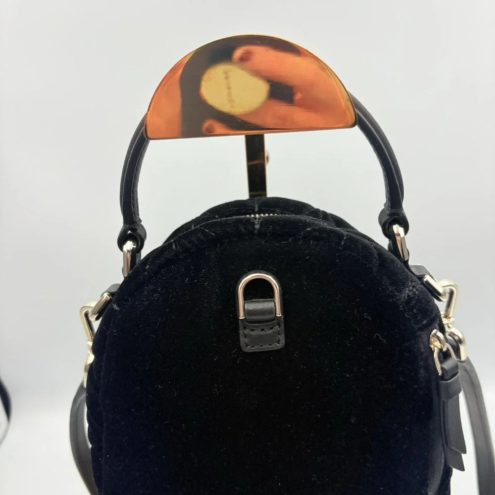KATE SPADE BRIAR LANE CRUSHED VELVET MINI CONVERTIBLE BACKPACK HANDBAG PURSE BAG